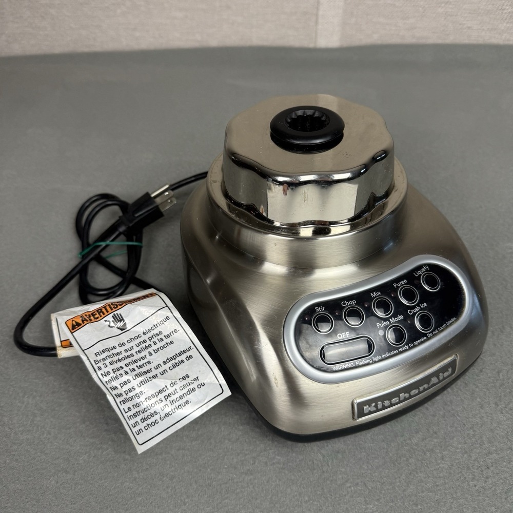 KitchenAid Blender KSB580NKO KSB560 KSB580 Motor Base Silver ONLY Tested‎ Works!